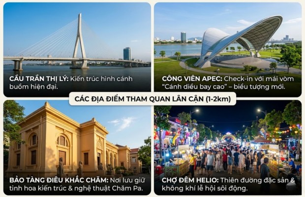 C&aacute;c địa điểm tham quan gần cầu Nguyễn Văn Trỗi