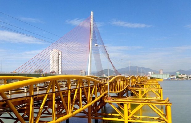 Cầu Nguyễn Văn Trỗi chụp chung với cầu Trần Thị L&yacute; Đ&agrave; Nẵng