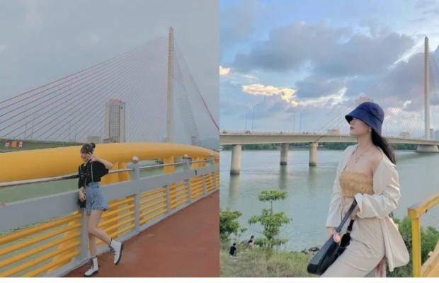 Du kh&aacute;ch dạo bước thong dong tr&ecirc;n cầu đi bộ Nguyễn Văn Trỗi