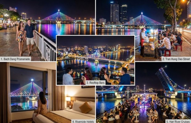 điểm tham quan l&acirc;n cận gần cầu quay đ&agrave; nẵng