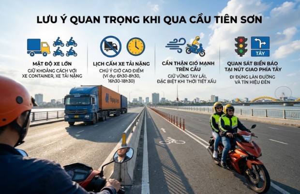 Lưu &yacute; quan trọng khi lưu th&ocirc;ng qua cầu Ti&ecirc;n Sơn