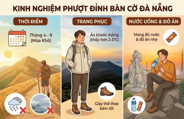 Kinh nghiệm chuẩn bị cho chuyến đi ho&agrave;n hảo tham quan đỉnh bản cờ