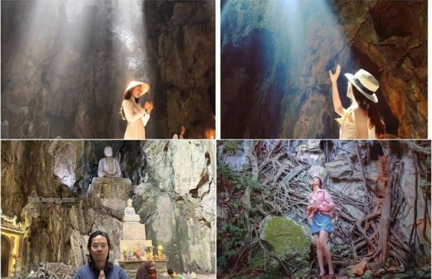 du kh&aacute;ch ghi lại khoảnh khắc tại Động Huyền Kh&ocirc;ng ở Đ&agrave; Nẵng