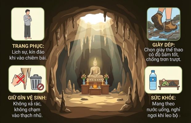 Một số lưu &yacute; khi tham quan Động Huyền Kh&ocirc;ng