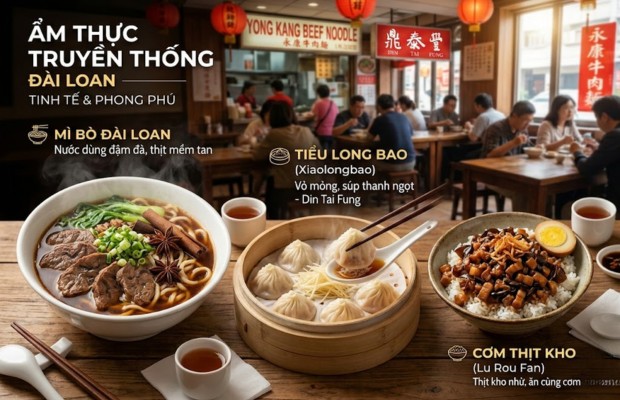 Ẩm thực truyền thống đặc sắc tại Đ&agrave;i Loan