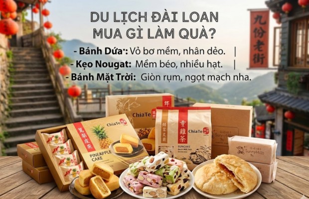 C&aacute;c loại b&aacute;nh kẹo đặc sản tại Đ&agrave;i Loan