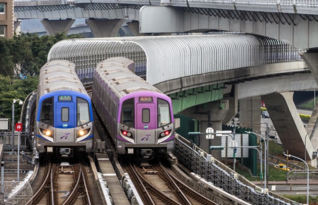 T&agrave;u điện ngầm Taoyuan Airport MRT tại Đ&agrave;i Loan.