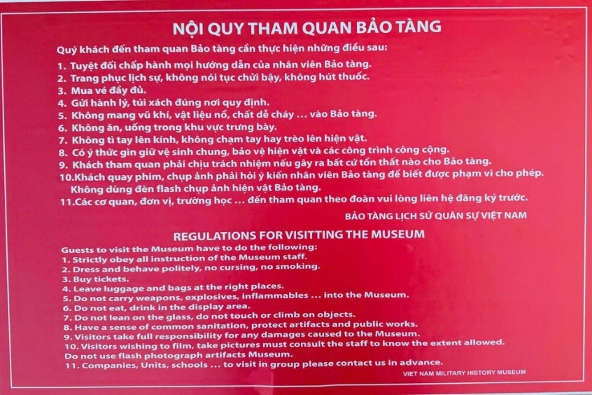 Tuyệt đối tu&acirc;n thủ c&aacute;c nội quy để đảm bảo an to&agrave;n v&agrave; mỹ quan trong suốt qu&aacute; tr&igrave;nh tham quan