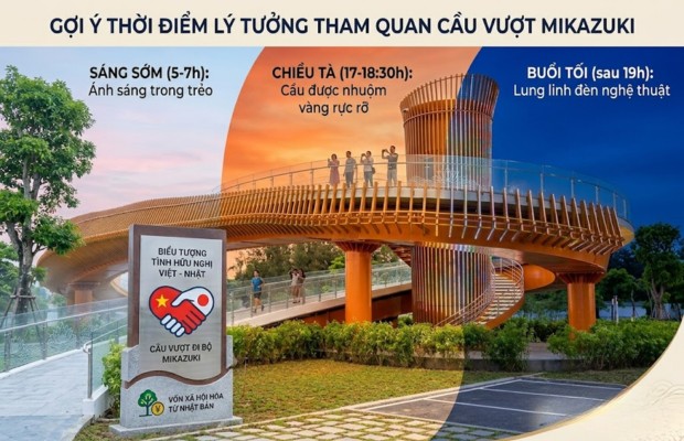 N&ecirc;n đến tham quan Cầu vượt Mikazuki v&agrave;o thời điểm n&agrave;o l&yacute; tưởng nhất