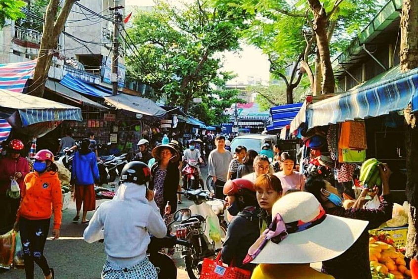 khung cảnh chợ bắc mỹ an