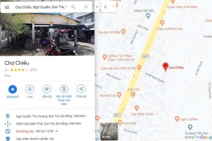 địa chỉ chợ chiều đ&agrave; nẵng