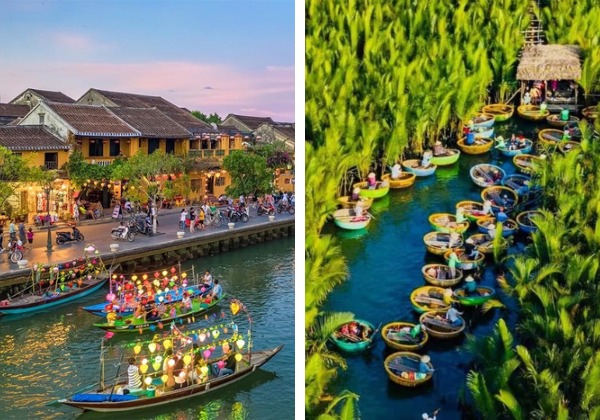 Vẻ đẹp Hội An h&ograve;a quyện giữa phố cổ lung linh đ&egrave;n lồng về đ&ecirc;m v&agrave; trải nghiệm thuyền th&uacute;ng tại rừng dừa Bảy Mẫu