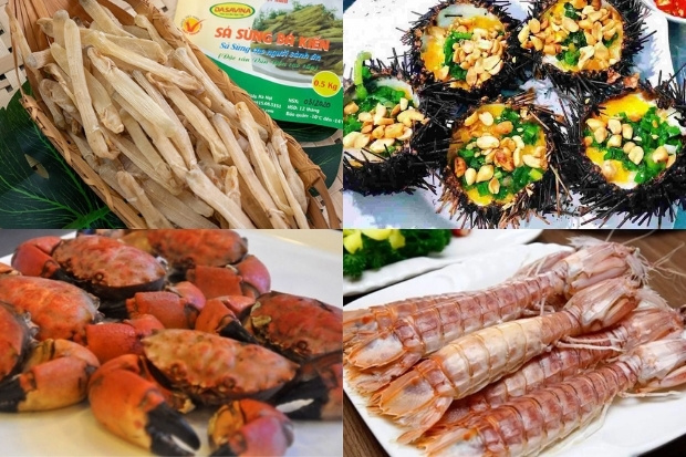 Tiệc hải sản thịnh soạn với những đặc sản trứ danh mang đậm hương vị của biển Quan Lạn
