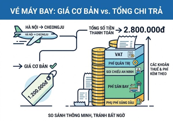 C&aacute;c khoản thuế v&agrave; ph&iacute; s&acirc;n bay cần lưu &yacute;