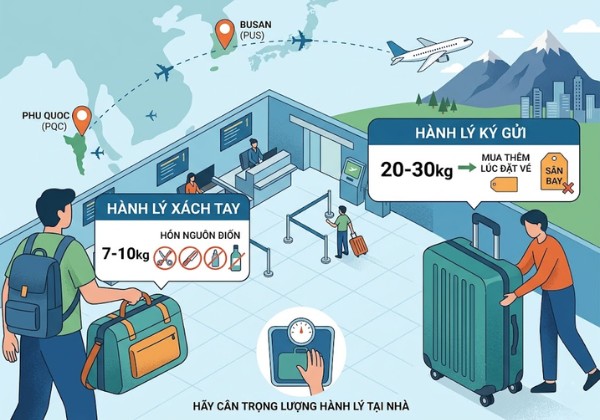 Quy định h&agrave;nh l&yacute; k&yacute; gửi v&agrave; x&aacute;ch tay tr&ecirc;n chặng quốc tế