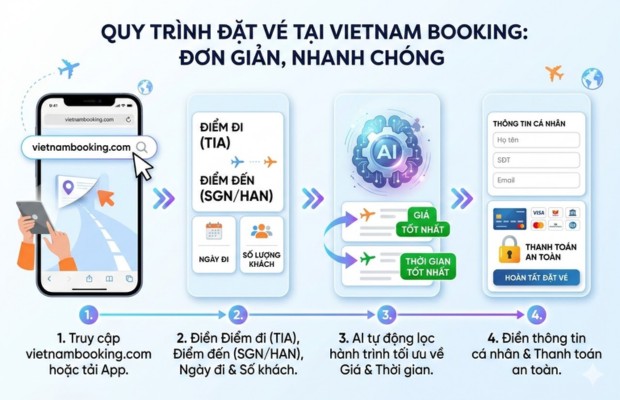 QUY TR&Igrave;NH ĐẶT V&Eacute; TẠI VIETNAM BOOKING