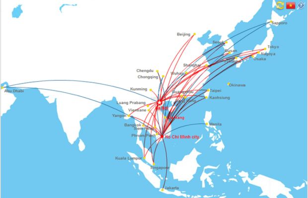 H&agrave;nh tr&igrave;nh từ Amman về H&agrave; Nội v&agrave; TP.HCM