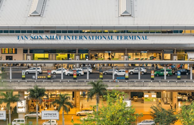 Nh&agrave; ga s&acirc;n bay quốc tế T&acirc;n Sơn Nhất (SGN) TP. Hồ Ch&iacute; Minh nh&igrave;n từ tr&ecirc;n cao