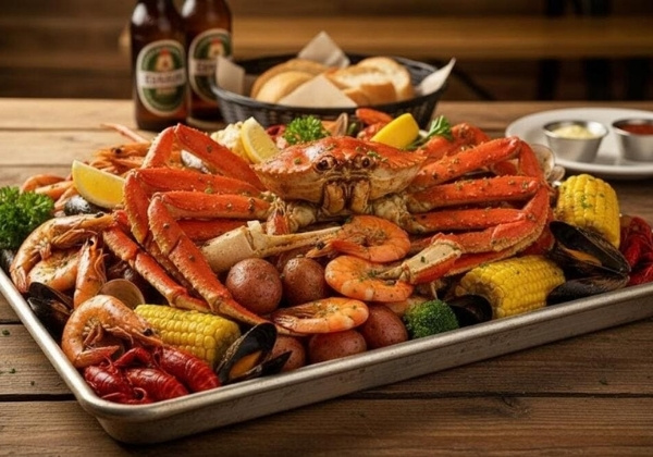 hải sản tại b&atilde;i rạng