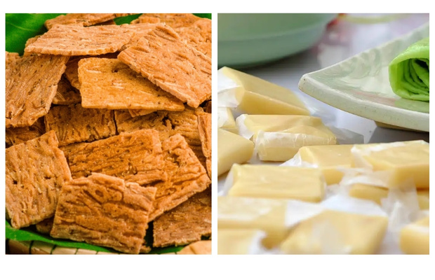 B&aacute;nh dừa nướng gi&ograve;n Đ&agrave; Nẵng v&agrave; b&aacute;nh dừa Bến Tre dẻo mềm