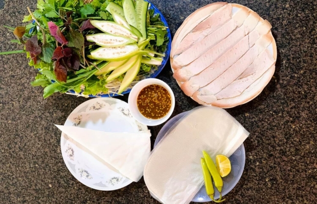 B&aacute;nh tr&aacute;ng cuốn thịt heo Qu&ecirc; Xưa Đ&agrave; Nẵng