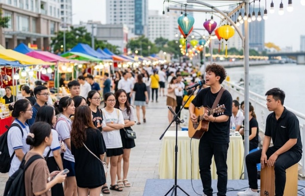 C&aacute;c hoạt động biểu diễn g&oacute;p phần tạo n&ecirc;n kh&ocirc;ng kh&iacute; s&ocirc;i động 