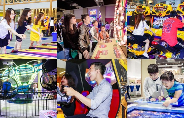 Khu vui chơi Helio Center với nhiều m&aacute;y game hiện đại