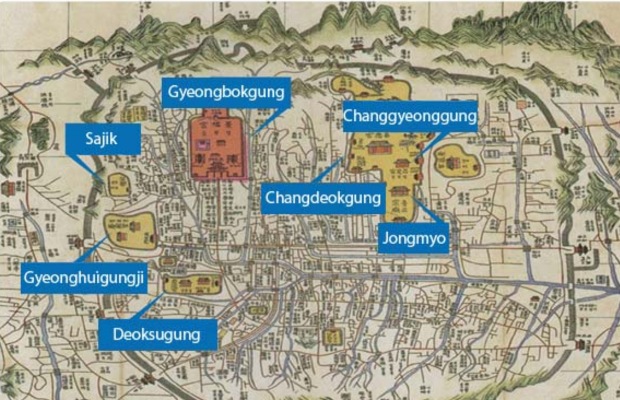 Bản đồ vị tr&iacute; cung điện Changdeokgung tại Seoul