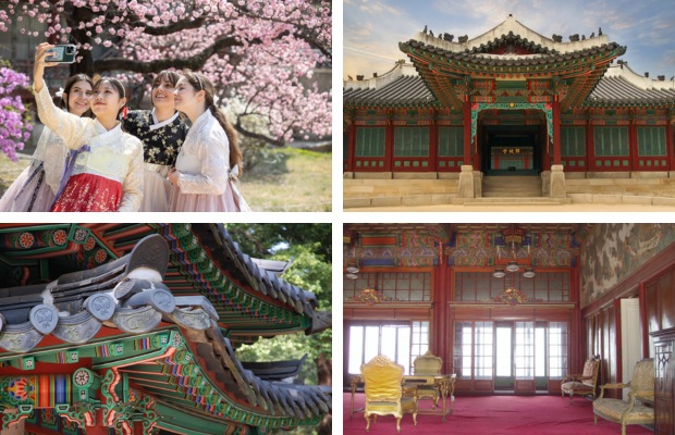 To&agrave;n cảnh kiến tr&uacute;c m&aacute;i ng&oacute;i của cung điện Changdeokgung