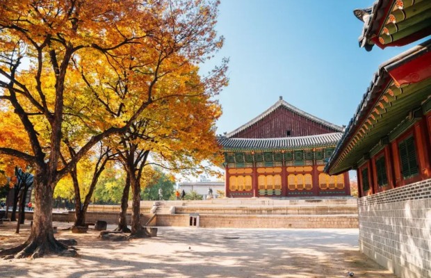 Sự giao thoa kiến tr&uacute;c tại cung điện Deoksugung Seoul&nbsp;