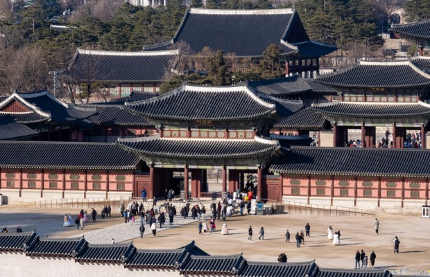 Kiến tr&uacute;c cung điện Gyeongbokgung&nbsp;