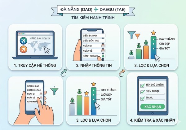 c&aacute;c bước t&igrave;m kiếm v&agrave; lựa chọn h&agrave;nh tr&igrave;nh ph&ugrave; hợp