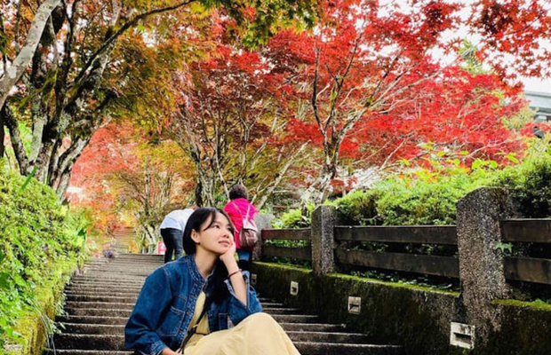 Outfit nhẹ nh&agrave;ng giữa khung cảnh m&ugrave;a thu l&atilde;ng mạn 