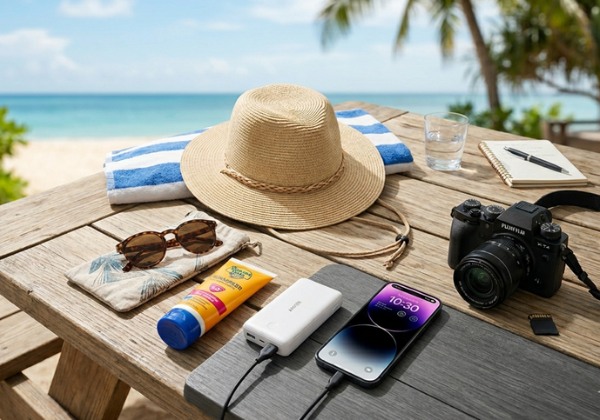 Phụ kiện chống nắng v&agrave; thiết bị c&ocirc;ng nghệ cần thiết cho chuyến đi