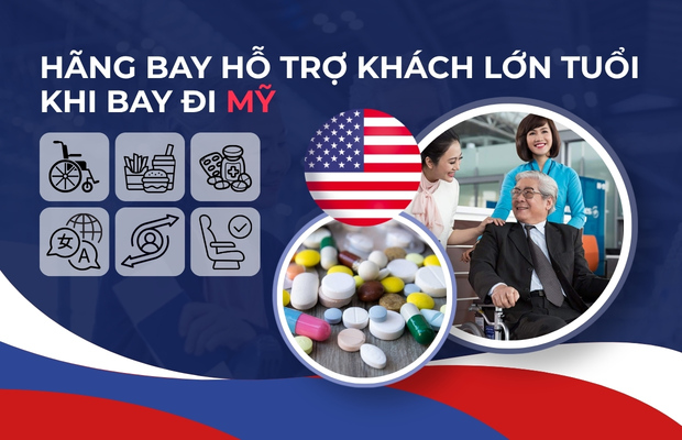 h&atilde;ng bay hỗ trợ kh&aacute;ch lớn tuổi khi bay đi Mỹ