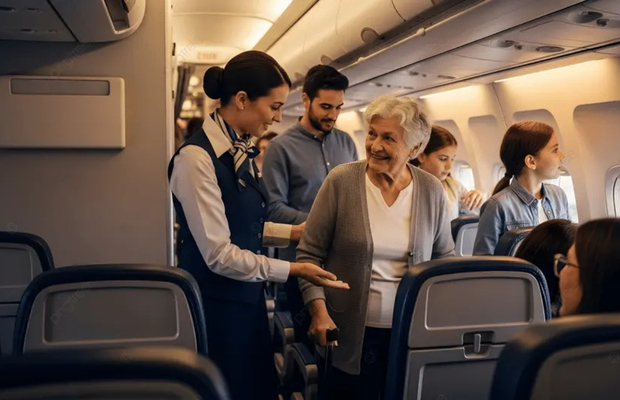 Tiếp vi&ecirc;n h&agrave;ng kh&ocirc;ng hỗ trợ h&agrave;nh kh&aacute;ch cao tuổi