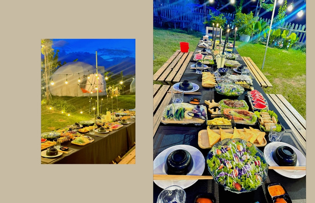 tiệc bbq hani glamping