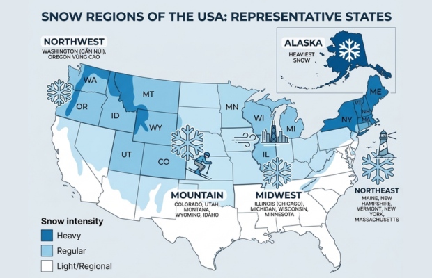bản đồ tuyết mỹ