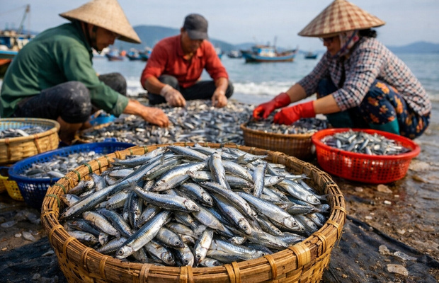 Nguy&ecirc;n liệu c&aacute; cơm than l&agrave;m mắm n&ecirc;m D&igrave; Cẩn