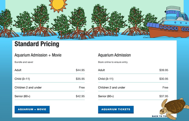 gi&aacute; v&eacute; v&agrave; c&aacute;ch đặt chỗ thuỷ cung New England