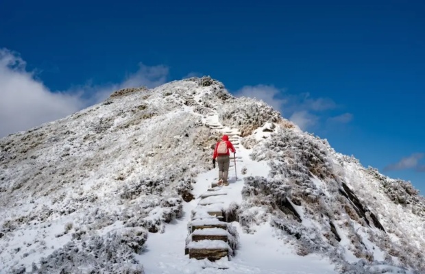 Tuyết phủ trắng tại Hợp Hoan Sơn m&ugrave;a đ&ocirc;ng