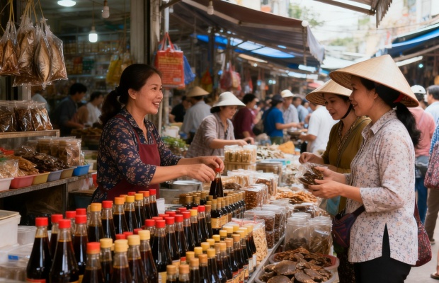 Địa chỉ mua nước mắm Nam &Ocirc; ch&iacute;nh gốc