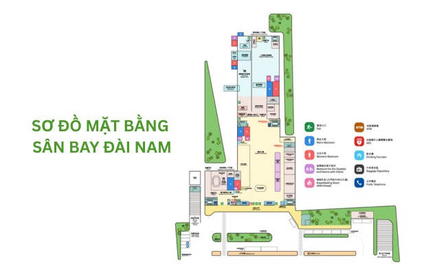 sơ đồ s&acirc;n bay đ&agrave;i nam