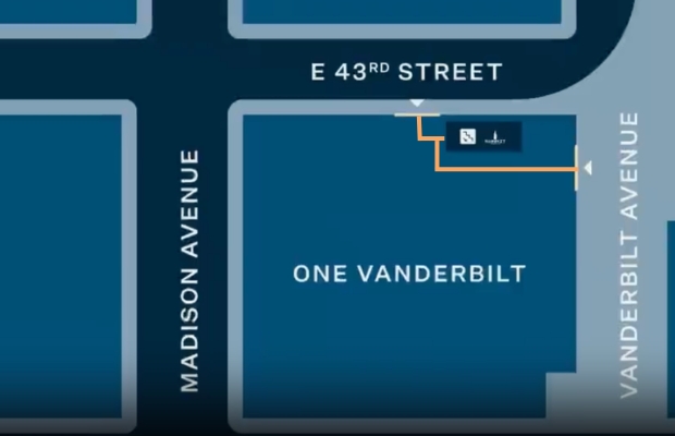 Lối v&agrave;o sảnh ch&iacute;nh của t&ograve;a nh&agrave; Summit One Vanderbilt