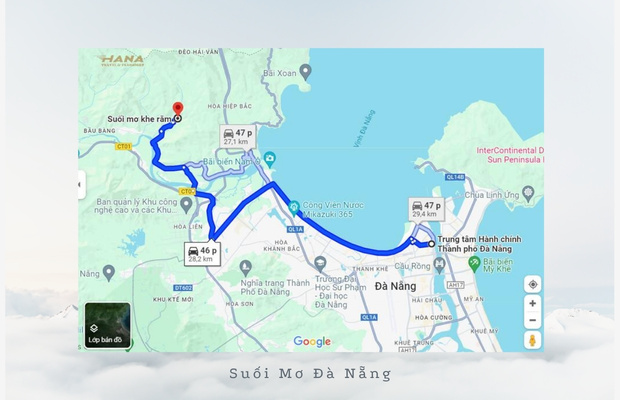 bản đồ đường đến suối mơ