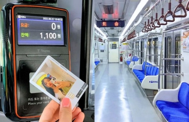 Sử dụng thẻ t money khi đi t&agrave;u điện ngầm