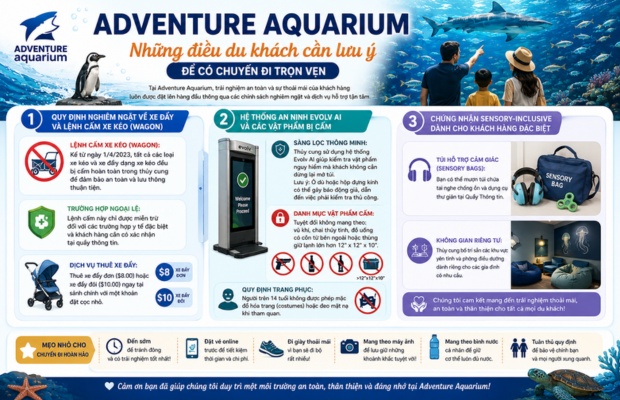 Những điều cần lưu &yacute; tại Adventure Aquarium