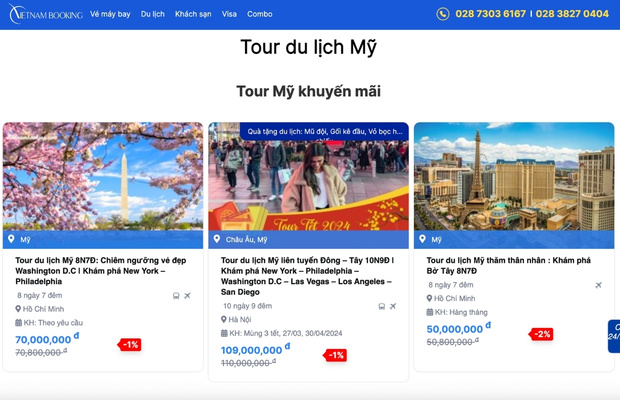 Trải nghiệm tour Mỹ đẳng cấp c&ugrave;ng Vietnam Booking