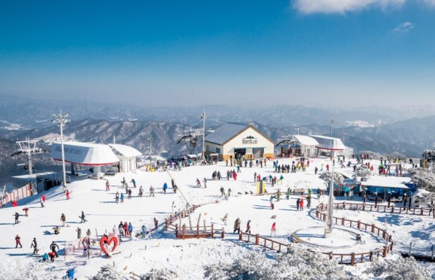 Hoạt động trượt tuyết m&ugrave;a đ&ocirc;ng tại Gangwon H&agrave;n Quốc