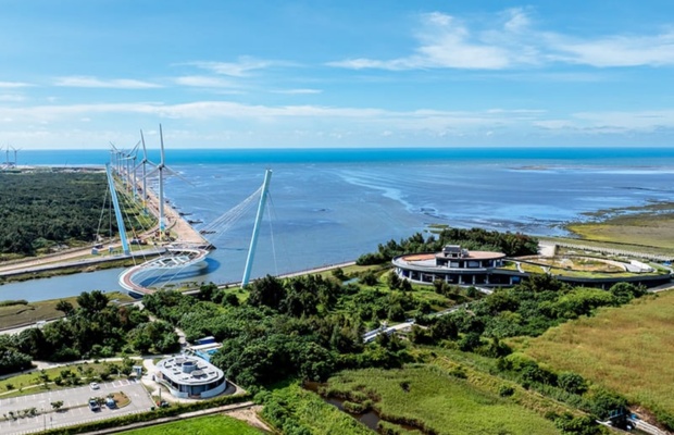 To&agrave;n cảnh khu đất ngập nước Gaomei Wetland.